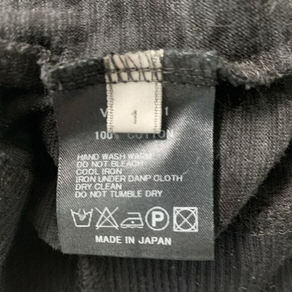 THE VIRIDI-ANNE Size S Black and Charcoal Cotton Marbled V-Neck Cardigan - Picture 5 of 6